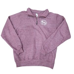 Vintage Sauble Beach Burgundy Red Quarter Zip Up Sweatshirt Top Size: Small